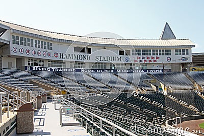 The Press Boxes at Hammond Stadium Editorial Stock Photo