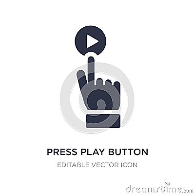 press play button icon on white background. Simple element illustration from UI concept Vector Illustration