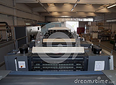 Press printing - Offset machine Stock Photo
