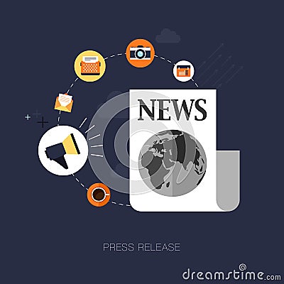 Press release illustration Vector Illustration