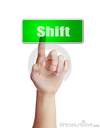 Press Shift Button Stock Photo