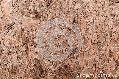 Pressed wood panel background, OSB oriented particle board texture Stock Photo