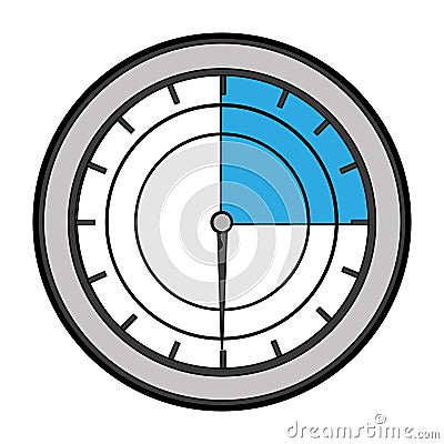 Pressure gauge isolated icon Vector Illustration