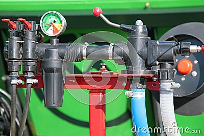 Pressure gauge manometer Stock Photo