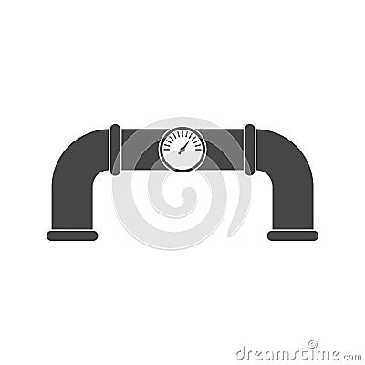 Pressure gauge, Manometer icon, Pressure meter icon, simple black style Vector Illustration