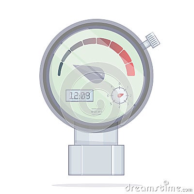 Pressure sensor manometer. Vector Illustration