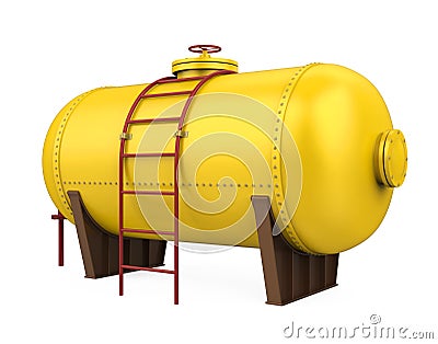 Pressure Vessel Tank Isolated Stock Photo