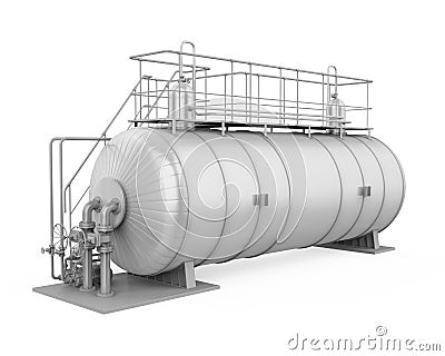 Pressure Vessel Tank Isolated Stock Photo