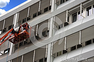 Pressure washing Stock Photo