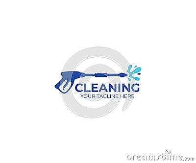 Pressure washing logo template. Cleaning vector design Vector Illustration