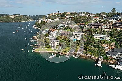 Prestige waterfront houses at Seaforth, Australia Stock Photo