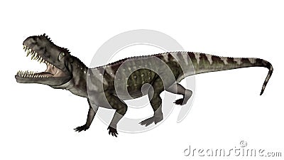 Prestosuchus dinosaur roaring - 3D render Stock Photo