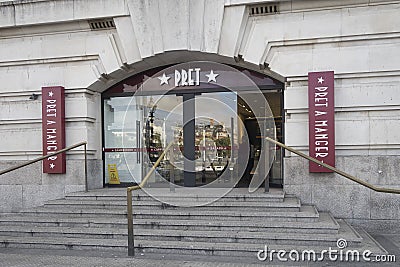 Pret a Manger store in London Editorial Stock Photo