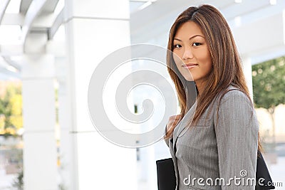 Pretty Asian Business Woman Stock Photo