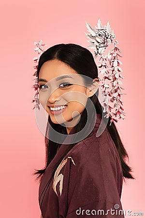 Pretty asian woman in oriental wear Stock Photo