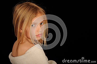 Pretty blond girl Stock Photo