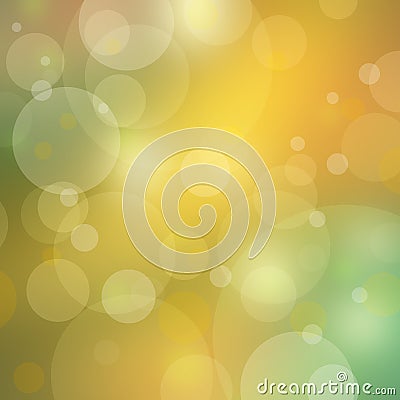 Pretty bokeh background lights on blurred gold and green colors Stock Photo