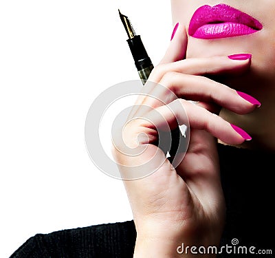 Pretty businesswoman Stock Photo