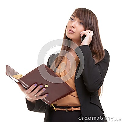 Pretty businesswoman on phone call Stock Photo