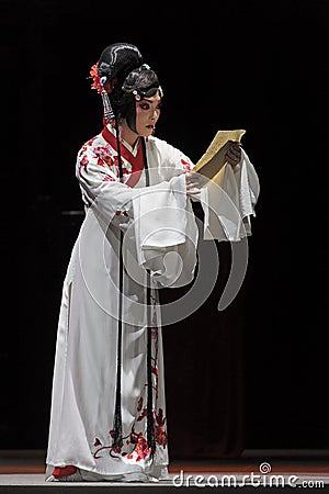 Pretty chinese traditional opera actress with theatrical costume Editorial Stock Photo