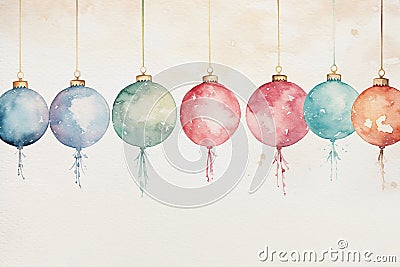 Pretty loose watercolour illustration of a christmas scene Cartoon Illustration