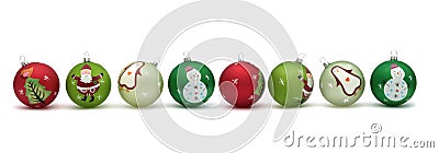 Pretty Christmas baubles Stock Photo