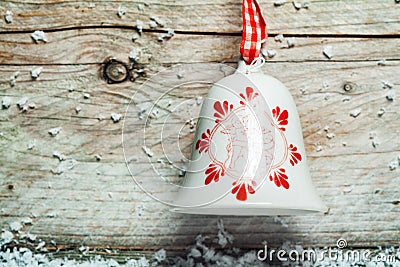 Pretty decorated Christmas bell Stock Photo