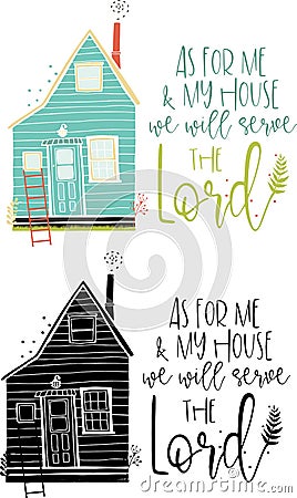 Serve the Lord Vector Illustration