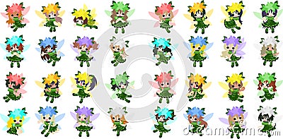 The pretty fairies Vector Illustration