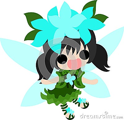 The pretty fairy Vector Illustration