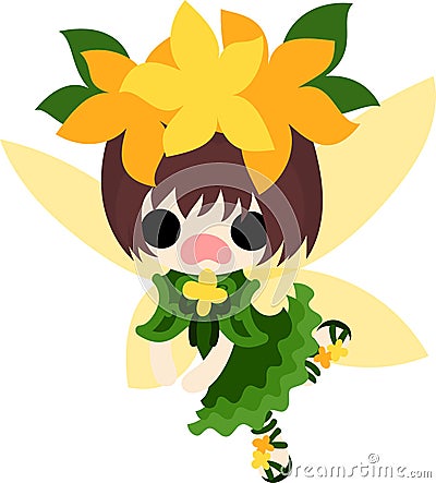 The pretty fairy Vector Illustration