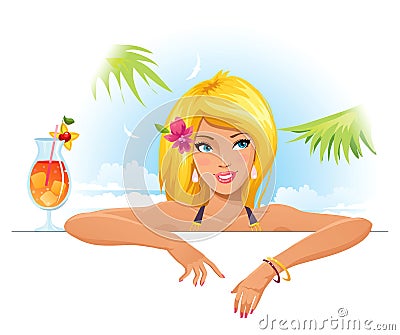 Pretty girl Vector Illustration