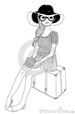 Pretty girl Vector Illustration