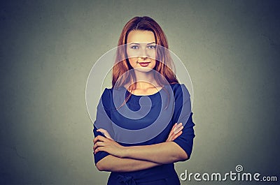 Pretty happy woman, smiling Stock Photo