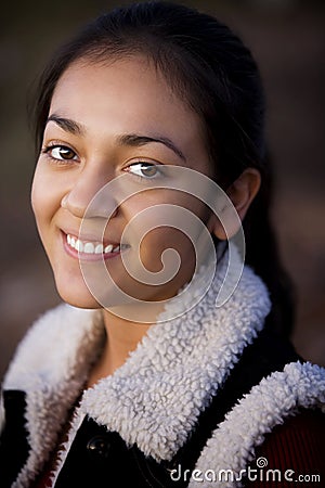 Pretty Hispanic Teenager Stock Photo