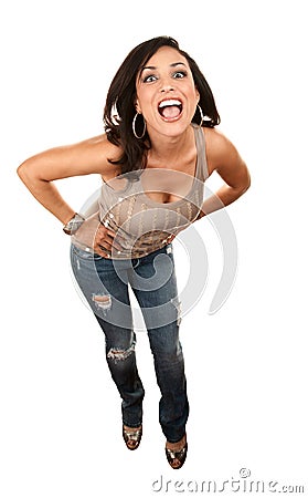 Pretty Hispanic Woman Stock Photo