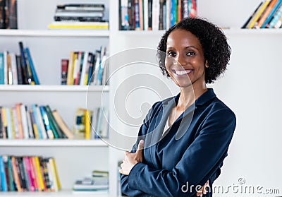 Pretty laughing african american businesswoman Stock Photo