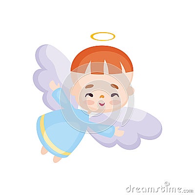 Pretty little angel Vector Illustration