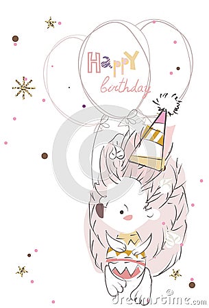 Pretty little hedgehog- hand drawn doodle Vector Illustration