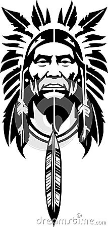 Pretty and lovely Native indians vector art Vector Illustration