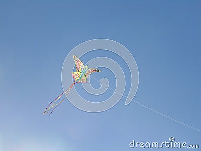 A pretty multicolor butterfly kite Stock Photo