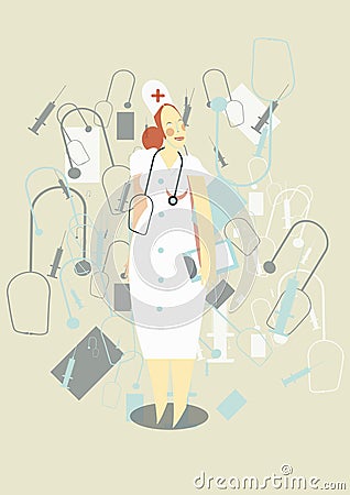 Pretty nurse Stock Photo