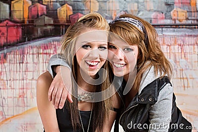 Pretty Pair of Friends Stock Photo