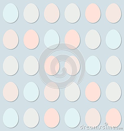 Pretty pastel easter eggs pattern Vector Illustration