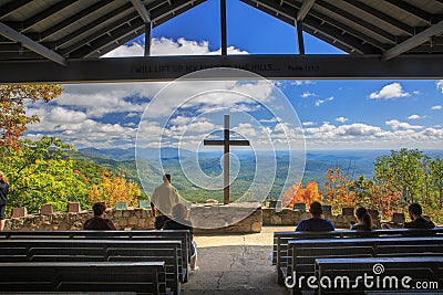 Pretty Place Outdoor Chapel Cedar Mountain South Carolina Editorial Stock Photo