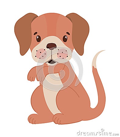 pretty puppy illustration Vector Illustration