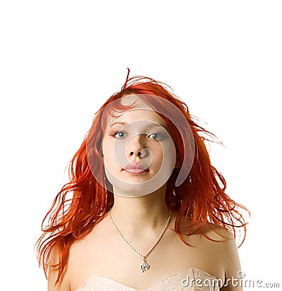 Pretty redhead portrait Stock Photo