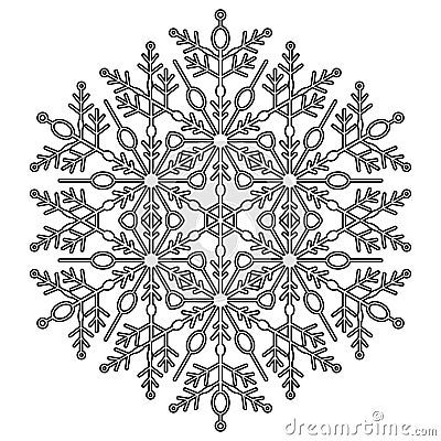 Pretty Round Snowflake Stock Photo