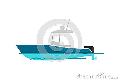 Pretty Sea Boat Color Template Vector Illustration Vector Illustration