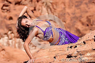 Pretty bellydancer Stock Photo